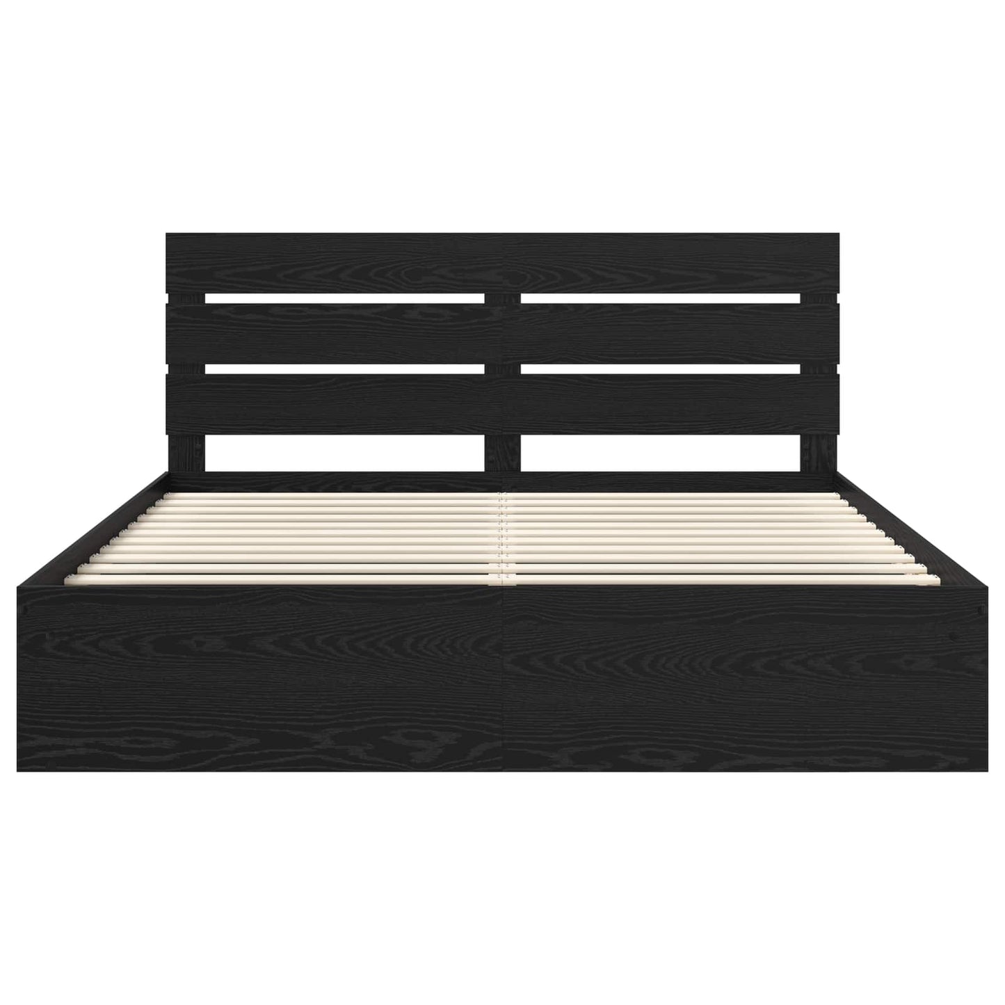 Struttura del letto Nero 200 x 200 cm Pino massello | homemem39
