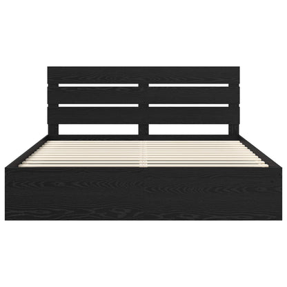Struttura del letto Nero 200 x 200 cm Pino massello | homemem39