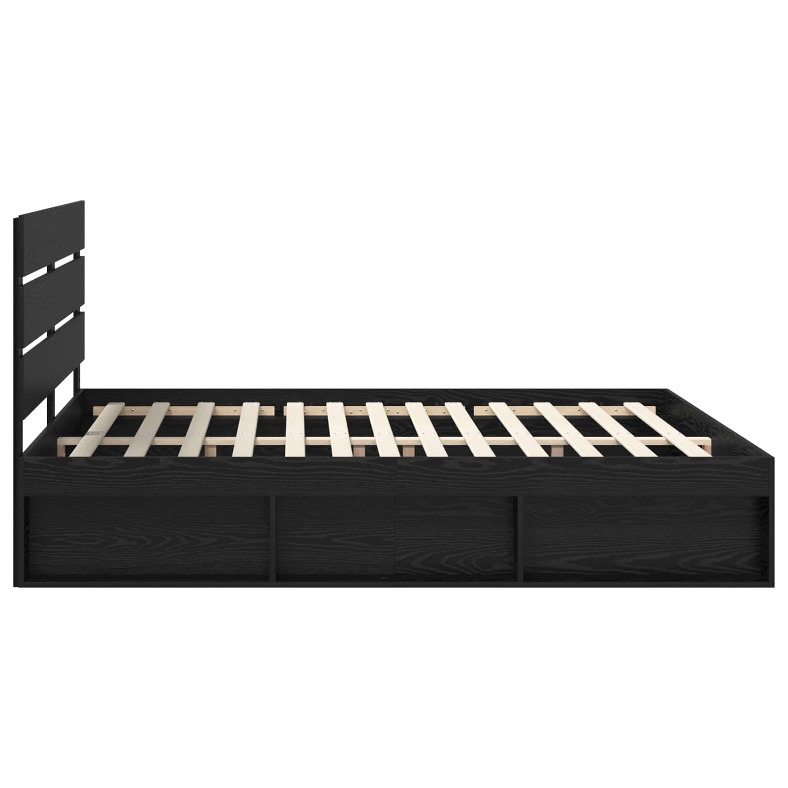 Struttura del letto Nero 200 x 200 cm Pino massello | homemem39