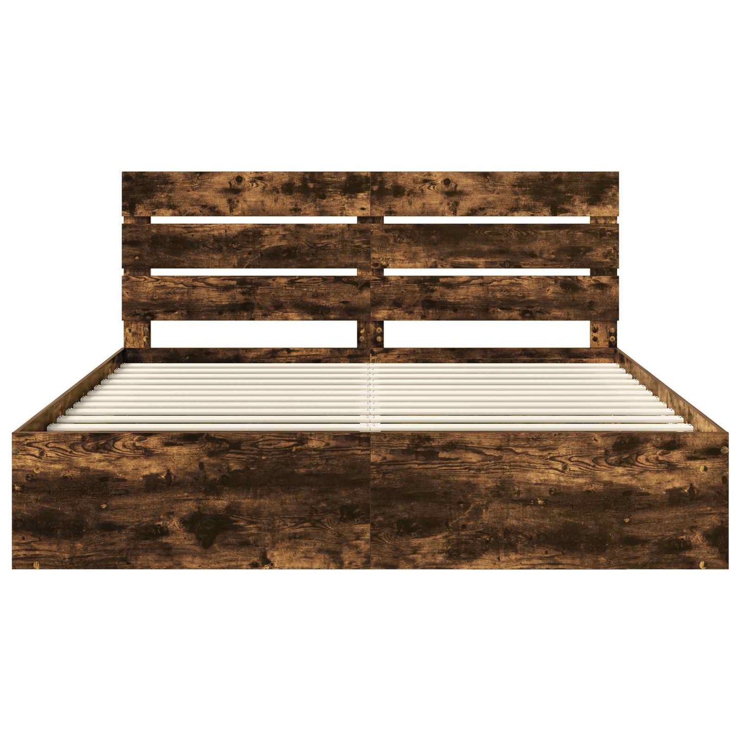 Struttura del letto Rovere fumé 200 x 200 cm Pino massello | homemem39