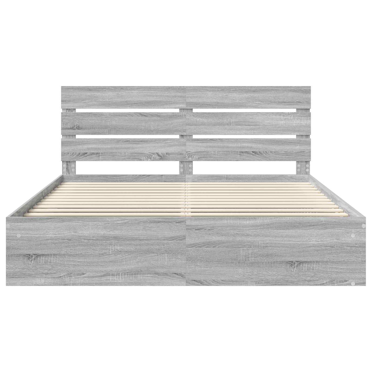 Struttura del letto Grigio Sonoma 200 x 200 cm Pino massello | homemem39