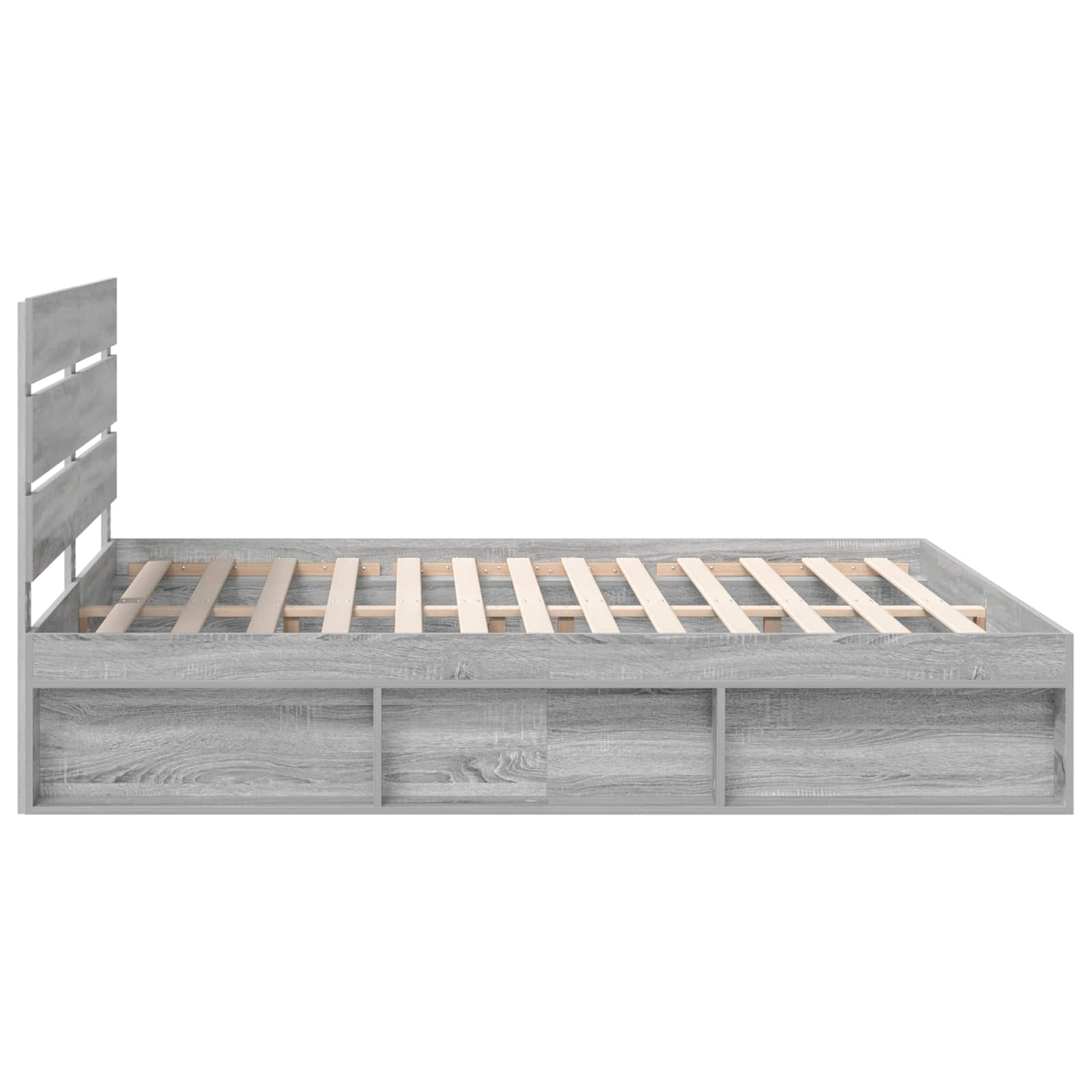 Struttura del letto Grigio Sonoma 200 x 200 cm Pino massello | homemem39