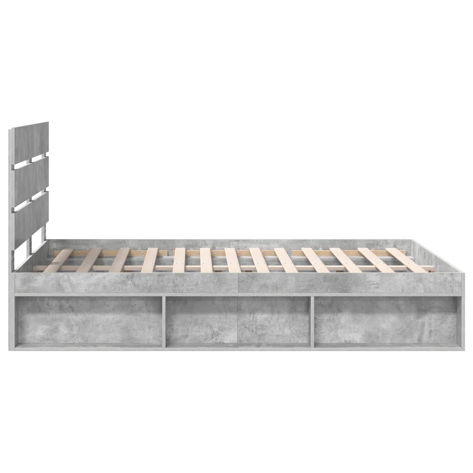 Struttura del letto Calcestruzzo 160 x 200 cm Pino massello | homemem39