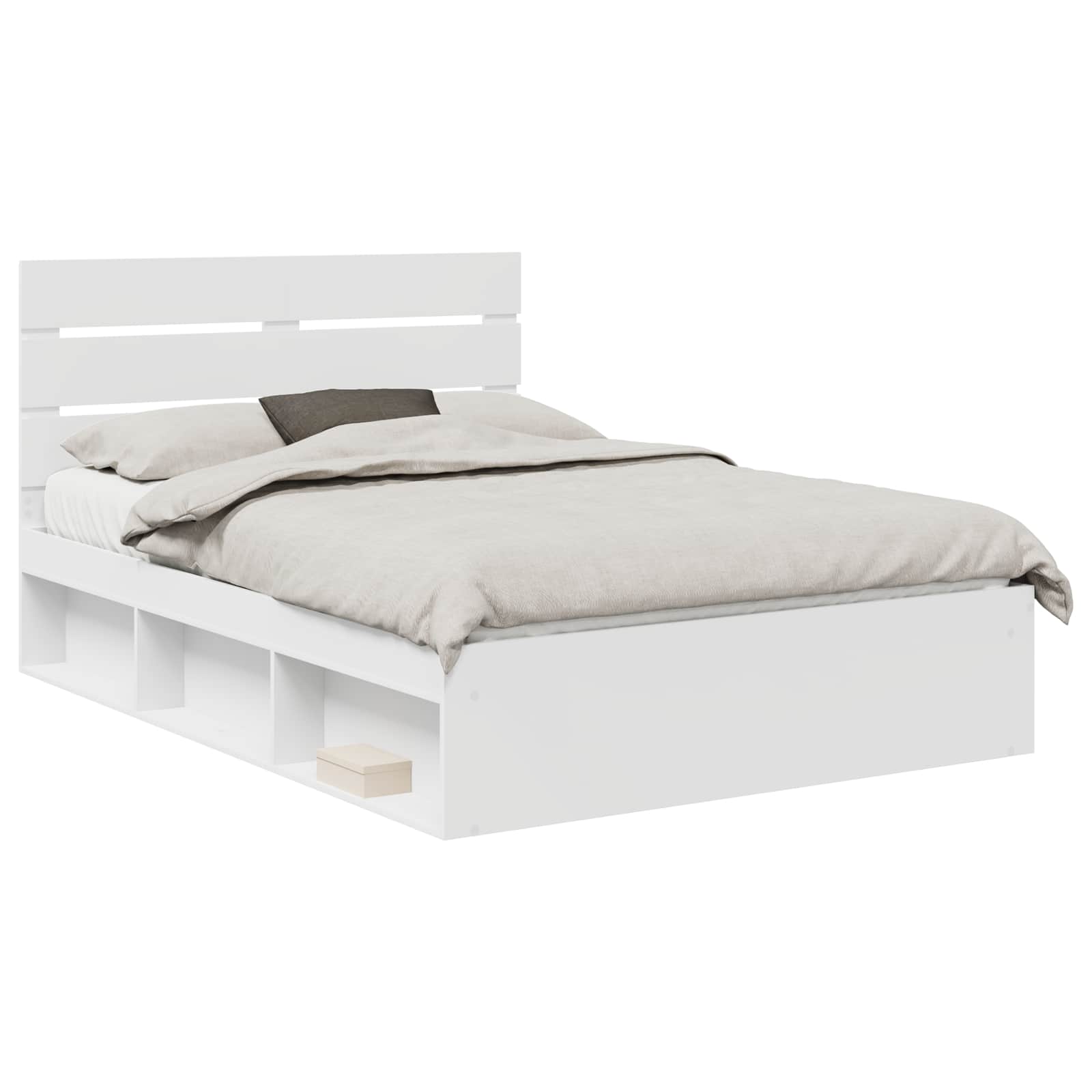 Struttura del letto Bianco 150 x 200 cm Pino massello | homemem39