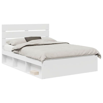 Struttura del letto Bianco 150 x 200 cm Pino massello | homemem39