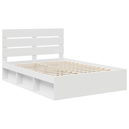 Struttura del letto Bianco 150 x 200 cm Pino massello | homemem39