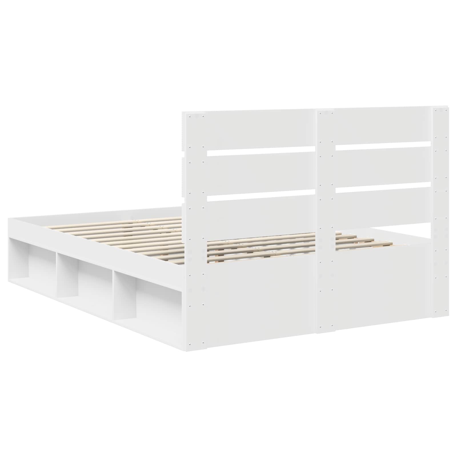 Struttura del letto Bianco 150 x 200 cm Pino massello | homemem39