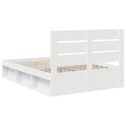 Struttura del letto Bianco 150 x 200 cm Pino massello | homemem39