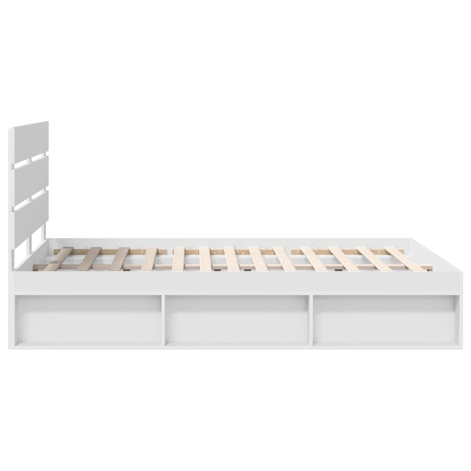 Struttura del letto Bianco 150 x 200 cm Pino massello | homemem39