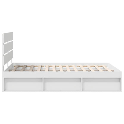 Struttura del letto Bianco 150 x 200 cm Pino massello | homemem39