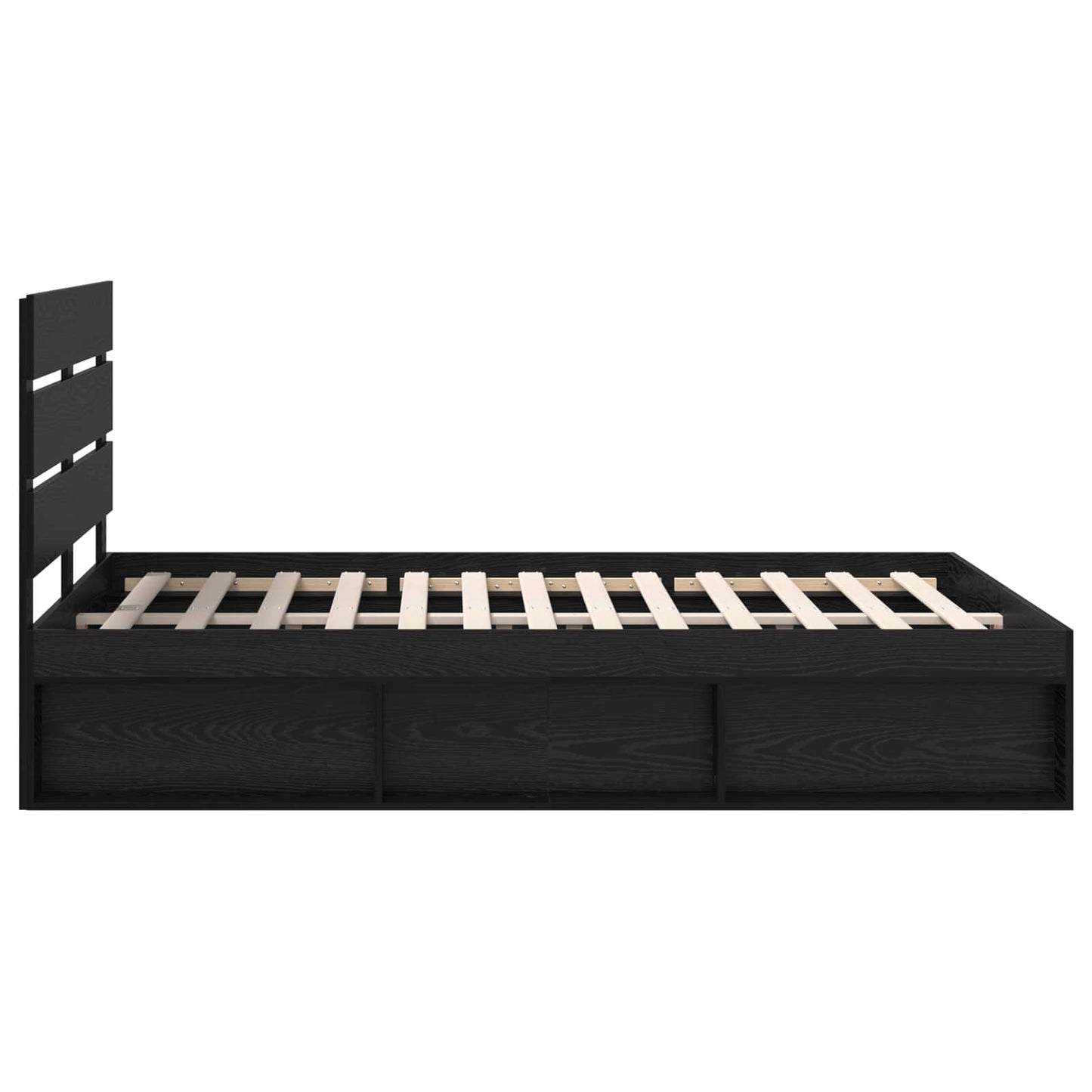 Struttura del letto Nero 150 x 200 cm Pino massello | homemem39