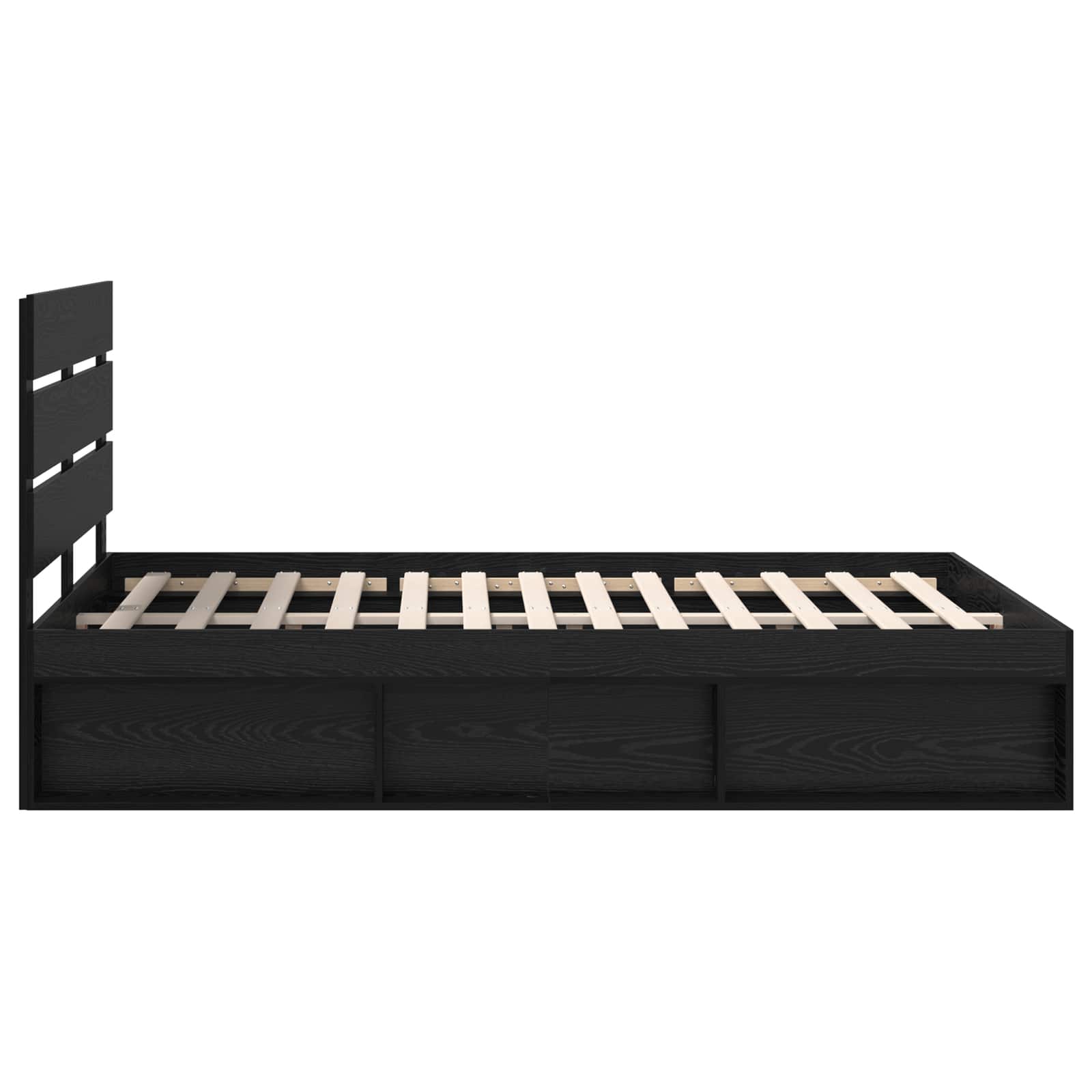 Struttura del letto Nero 150 x 200 cm Pino massello | homemem39