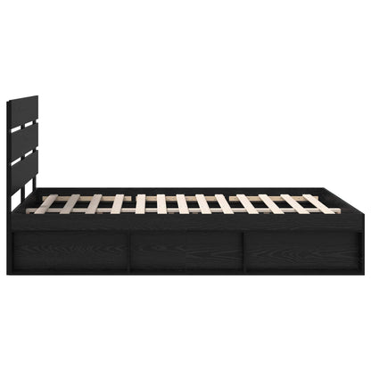 Struttura del letto Nero 150 x 200 cm Pino massello | homemem39