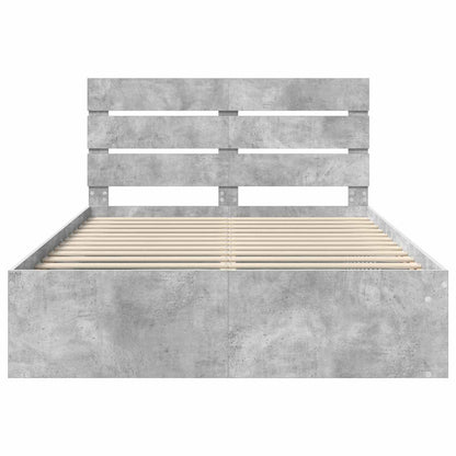 Struttura del letto Grigio Concretè 150 x 200 cm Pino massello | homemem39
