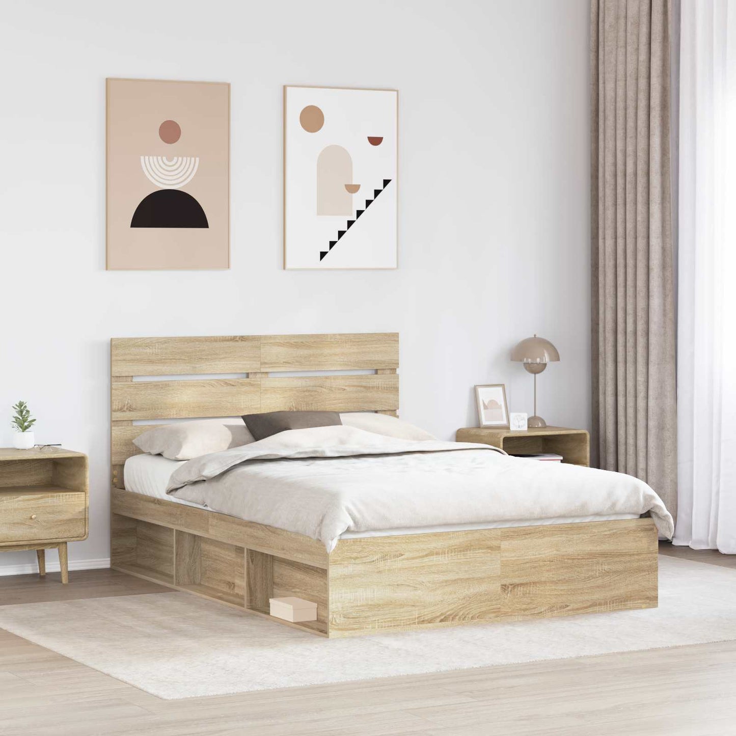 Struttura del letto Sonoma 140 x 200 cm Pino massello | homemem39
