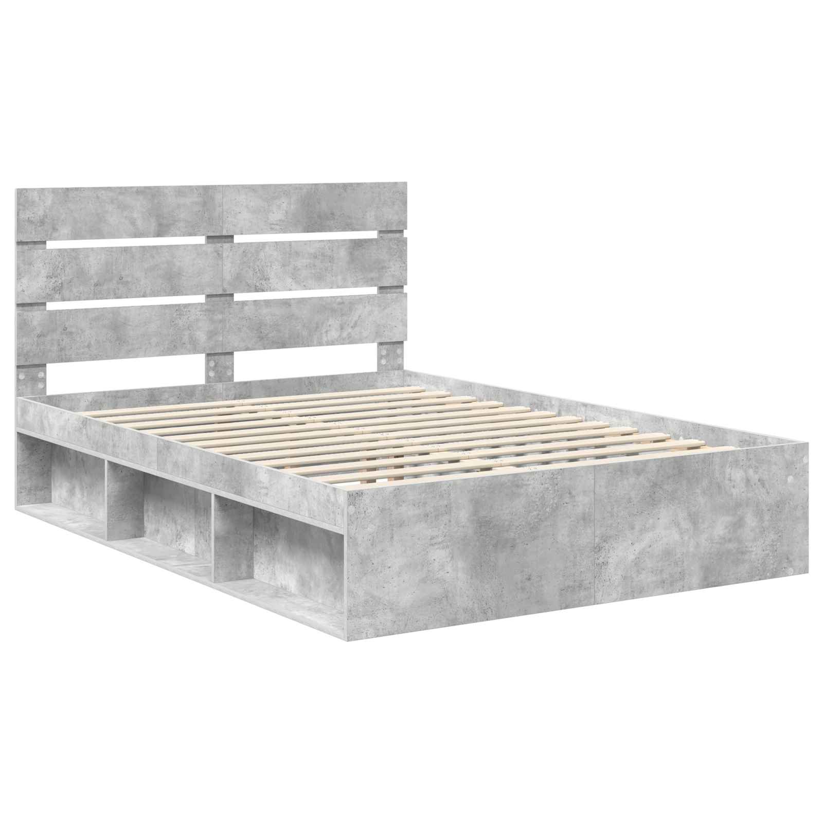 Struttura del letto Calcestruzzo 140 x 200 cm Pino massello | homemem39
