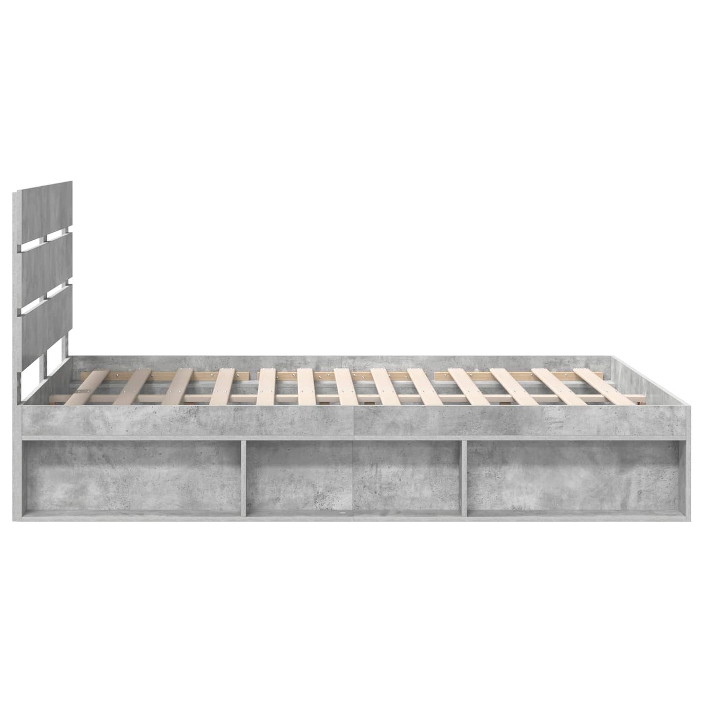Struttura del letto Calcestruzzo 140 x 200 cm Pino massello | homemem39