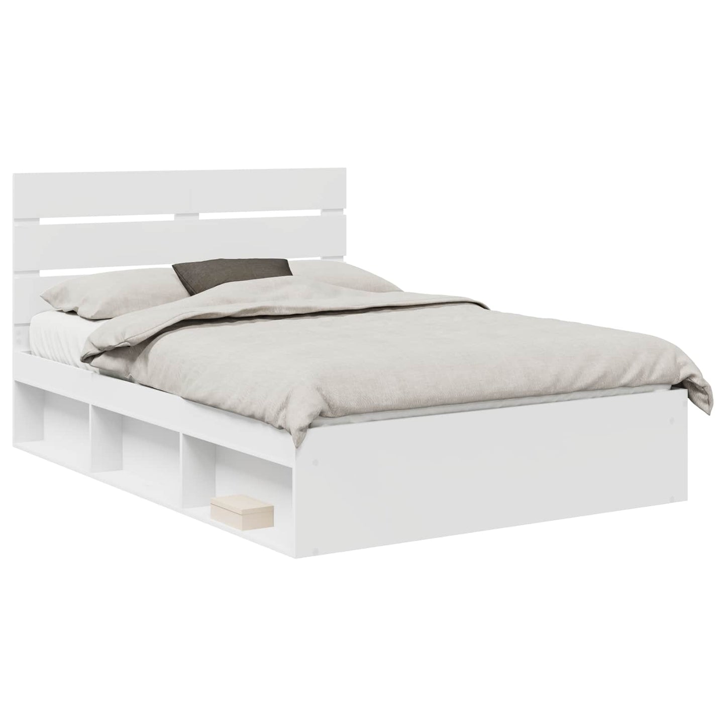 Struttura del letto Bianco 140 x 190 cm Pino massello | homemem39