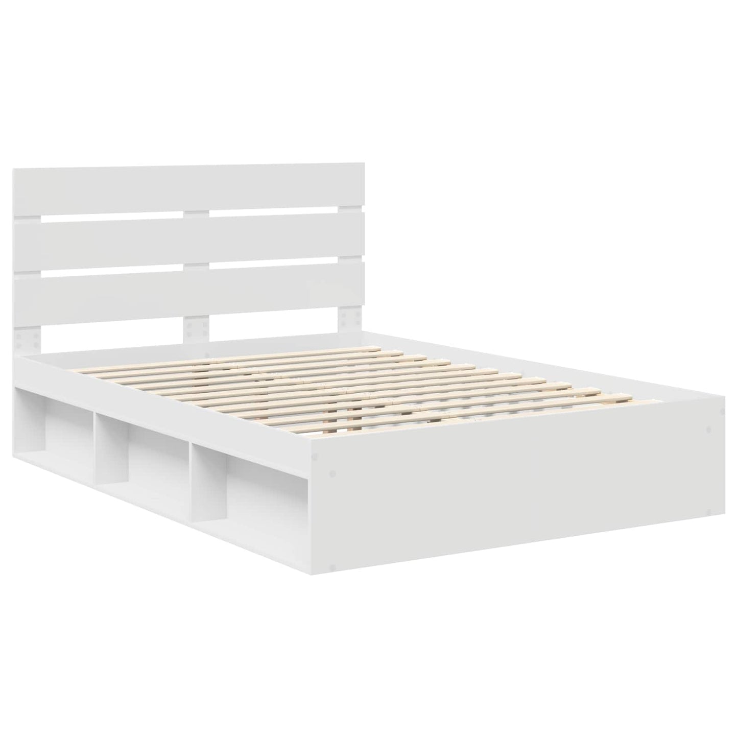Struttura del letto Bianco 140 x 190 cm Pino massello | homemem39