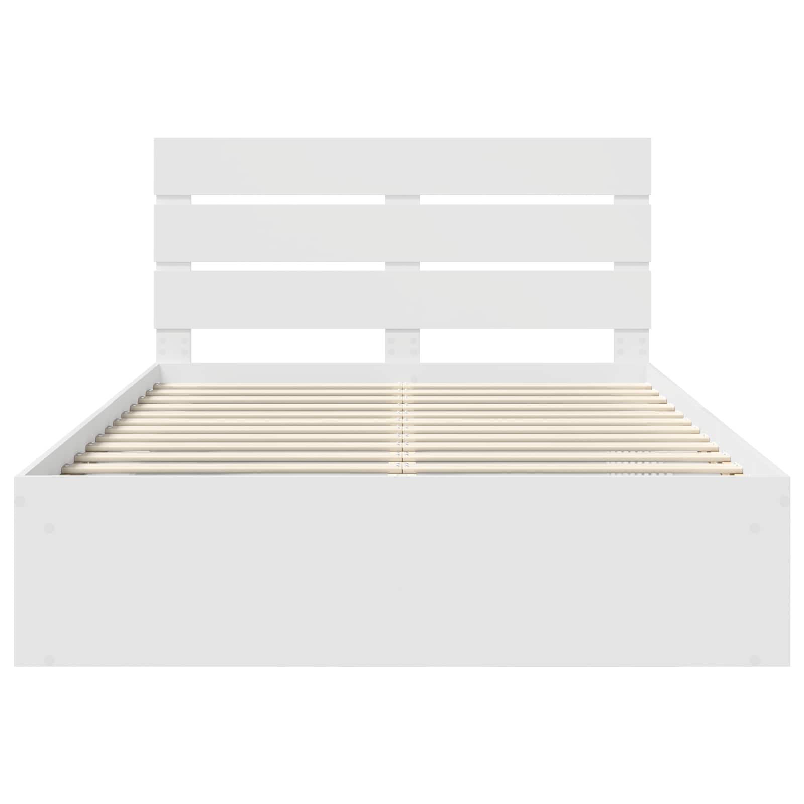 Struttura del letto Bianco 140 x 190 cm Pino massello | homemem39