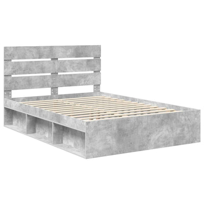Struttura del letto Calcestruzzo 140 x 190 cm Pino massello | homemem39