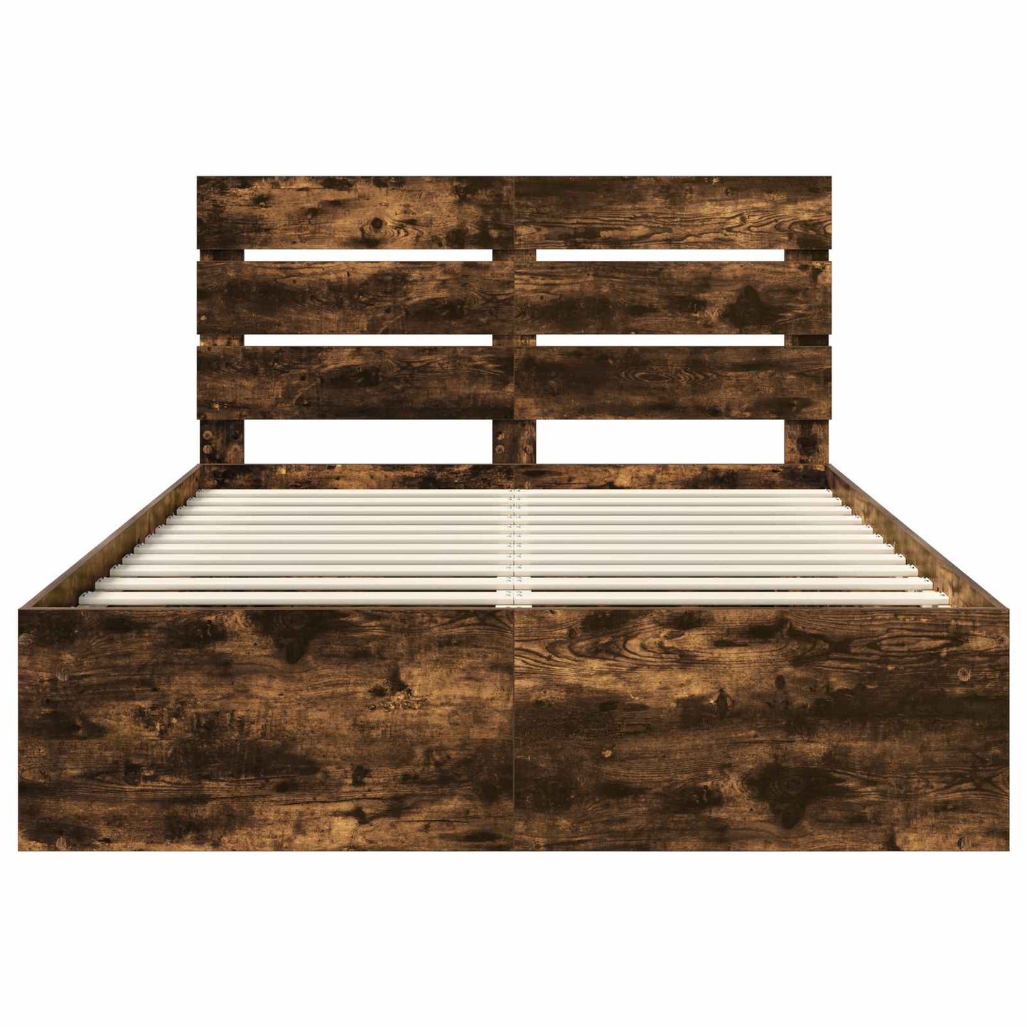 Struttura del letto Rovere fumé 140 x 190 cm Pino massello | homemem39
