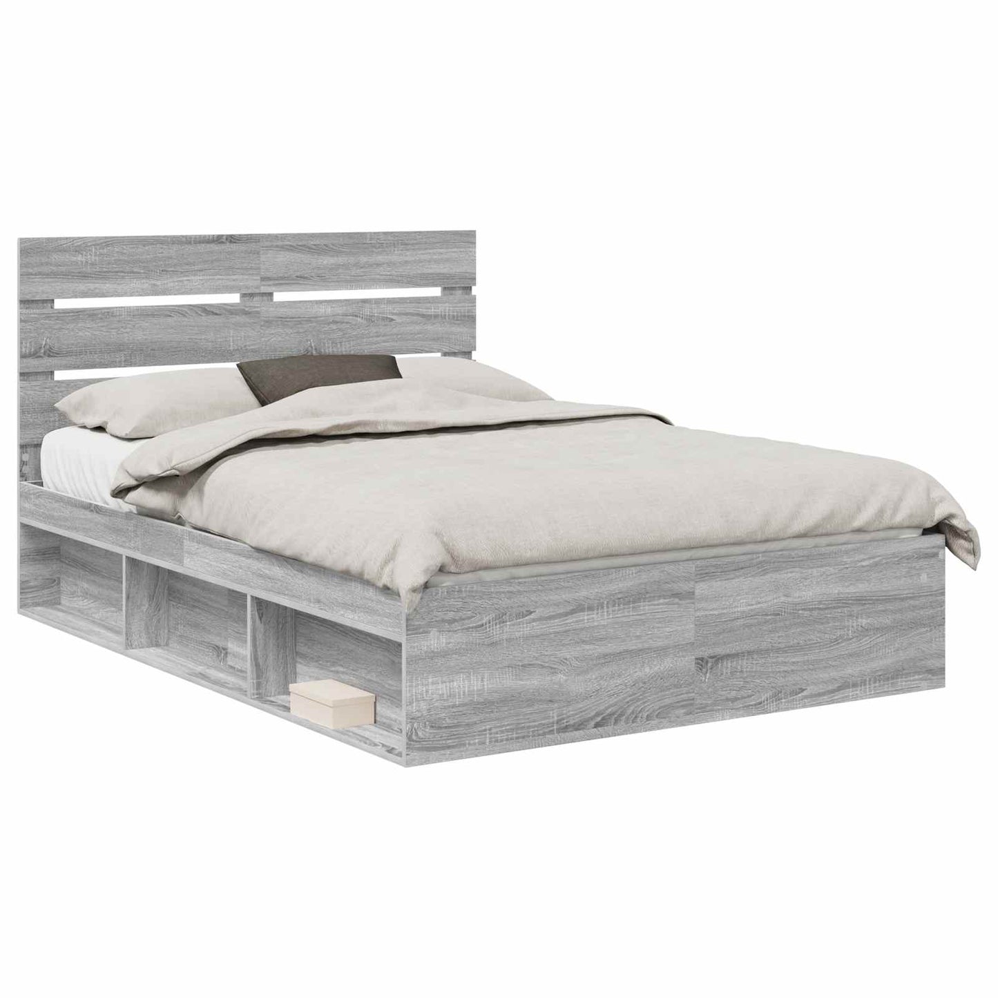 Struttura del letto Grigio Sonoma 140 x 190 cm Pino massello | homemem39