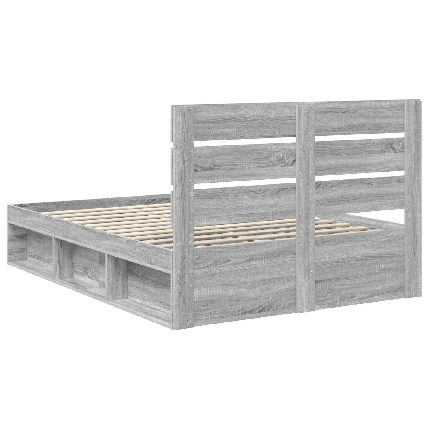 Struttura del letto Grigio Sonoma 140 x 190 cm Pino massello | homemem39