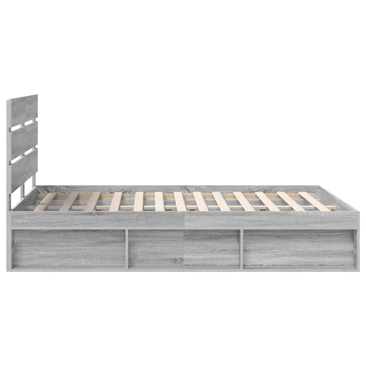 Struttura del letto Grigio Sonoma 140 x 190 cm Pino massello | homemem39