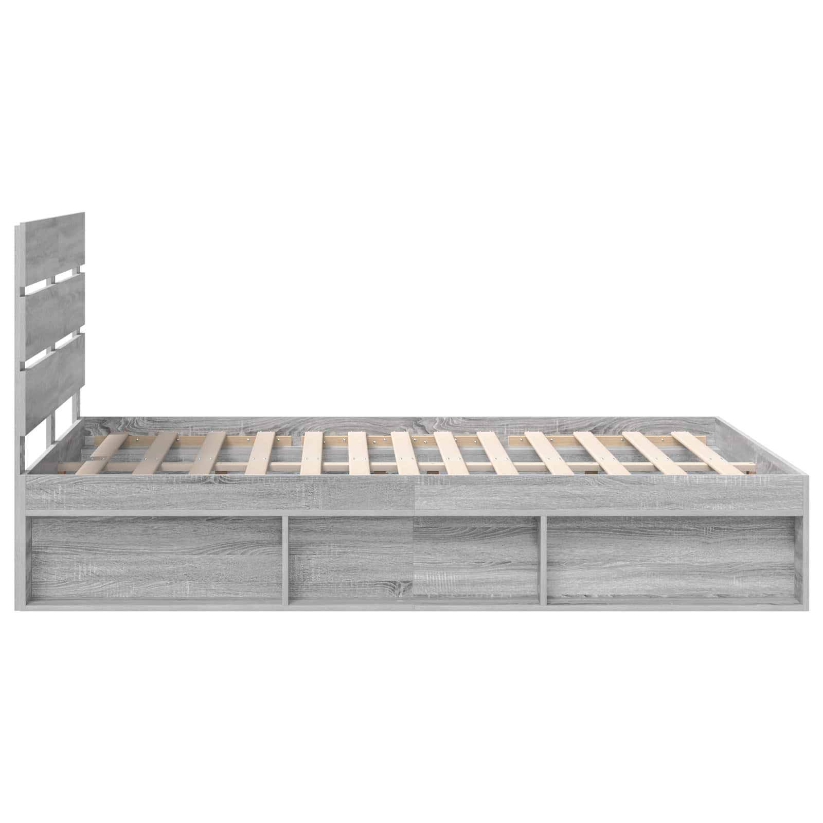 Struttura del letto Grigio Sonoma 140 x 190 cm Pino massello | homemem39