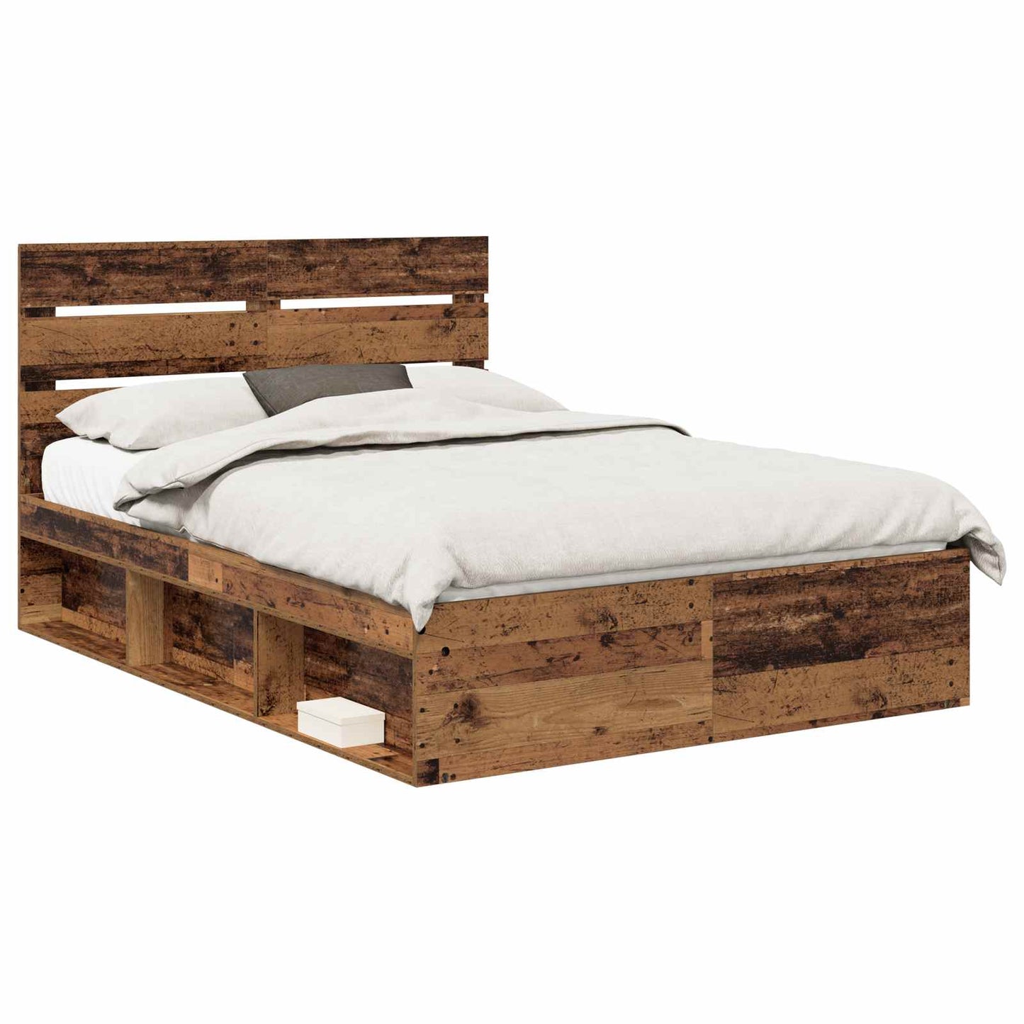 Struttura del letto Legno vecchio 140 x 190 cm Pino massello | homemem39
