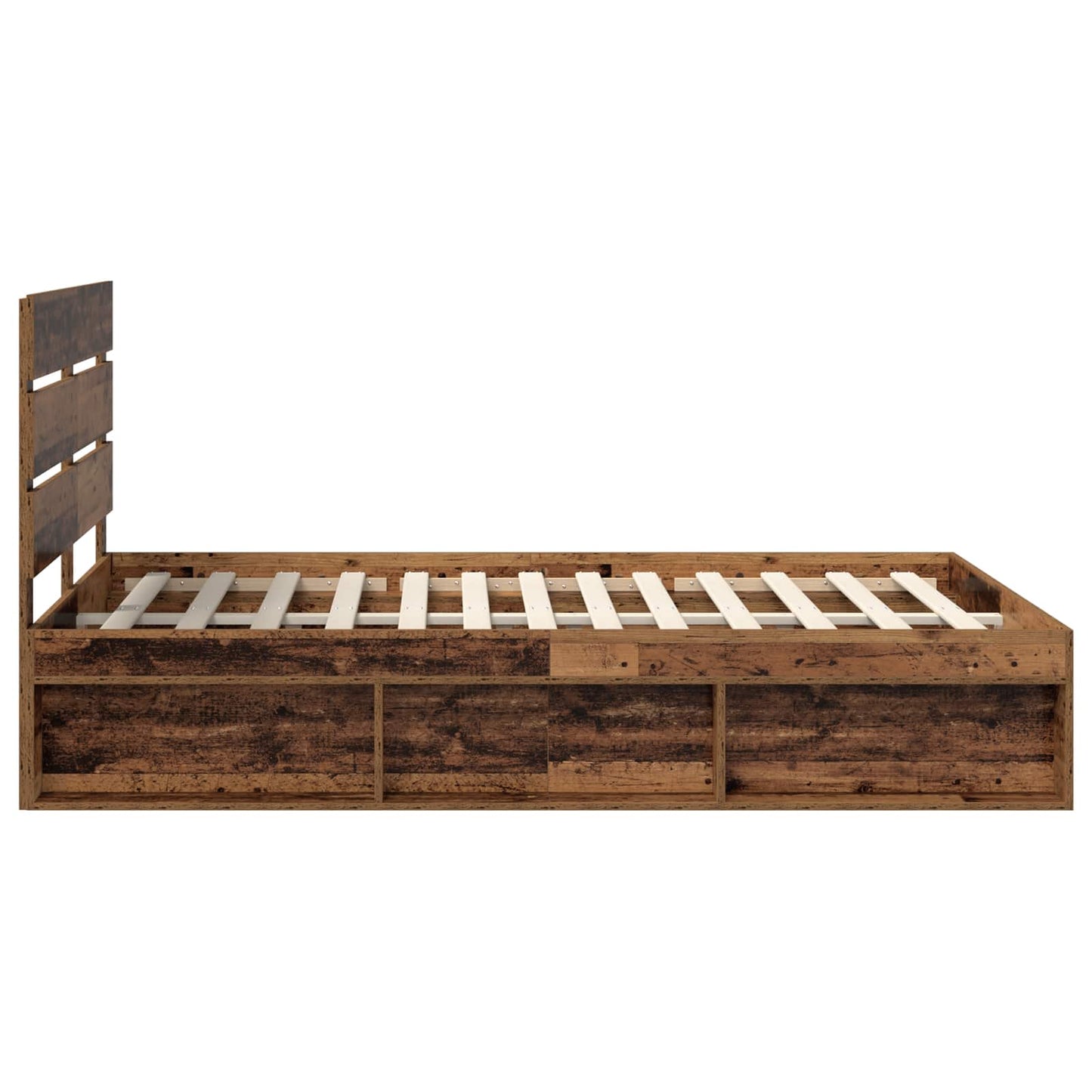 Struttura del letto Legno vecchio 140 x 190 cm Pino massello | homemem39