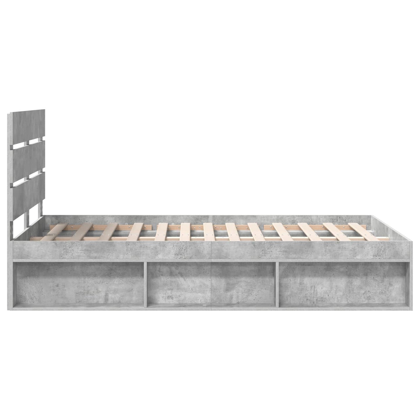 Struttura del letto Grigio Concretè 135 x 190 cm Pino massello | homemem39