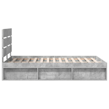 Struttura del letto Grigio Concretè 135 x 190 cm Pino massello | homemem39
