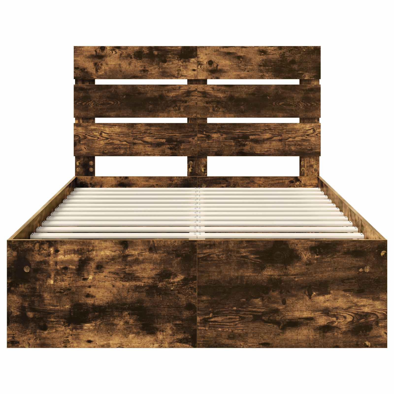 Struttura del letto Rovere fumé 135 x 190 cm Pino massello | homemem39