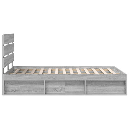 Struttura del letto Grigio Sonoma 135 x 190 cm Pino massello | homemem39