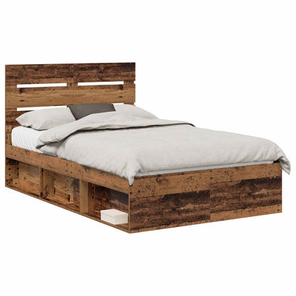 Struttura del letto Legno vecchio 135 x 190 cm Pino massello | homemem39