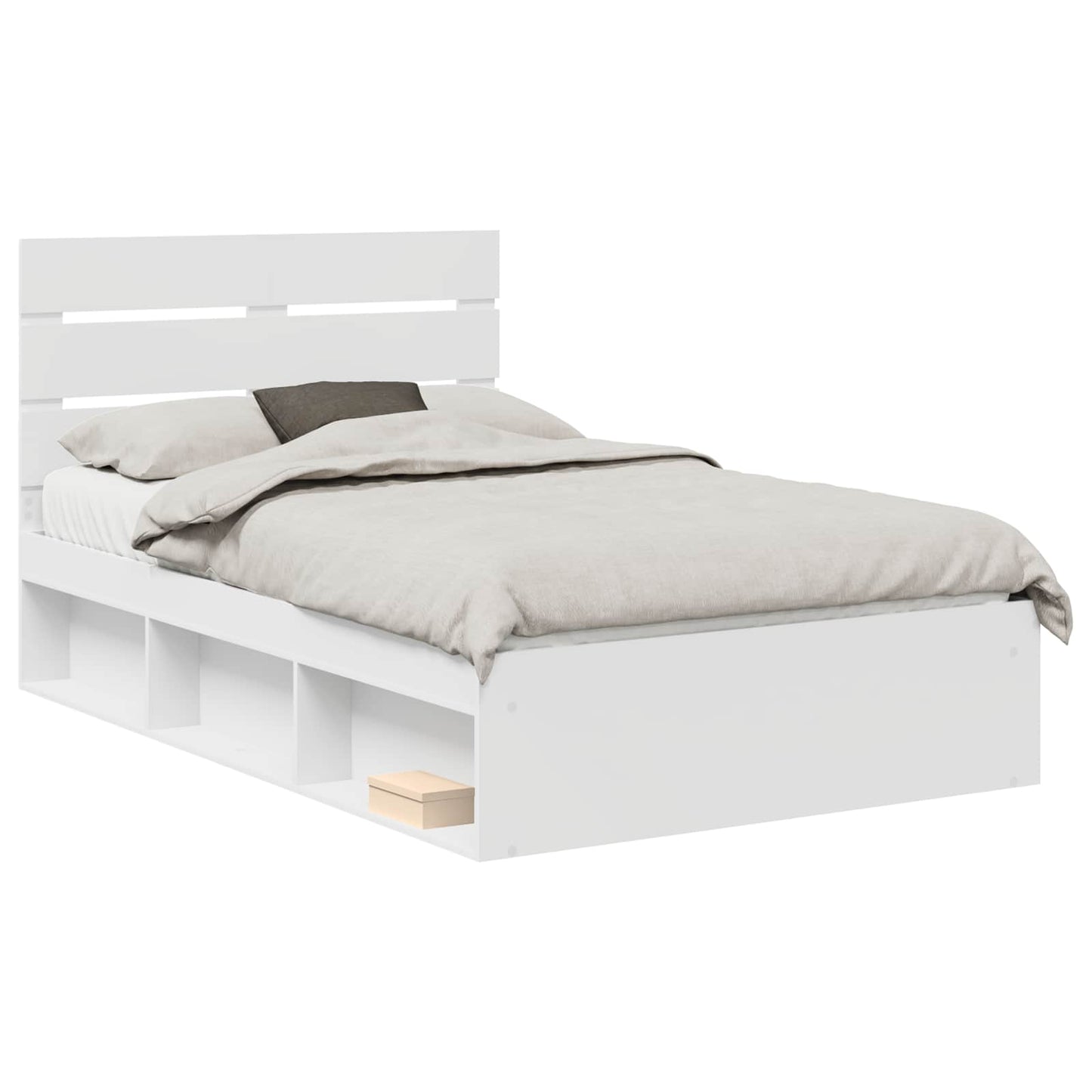Struttura del letto Bianco 120 x 200 cm Pino massello | homemem39