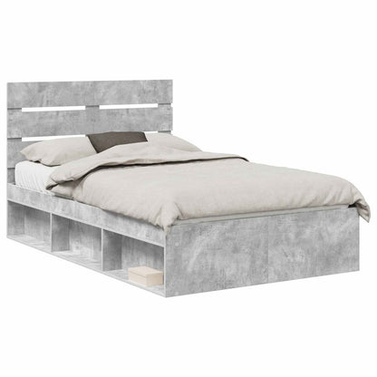 Struttura del letto Calcestruzzo 120 x 200 cm Pino massello | homemem39