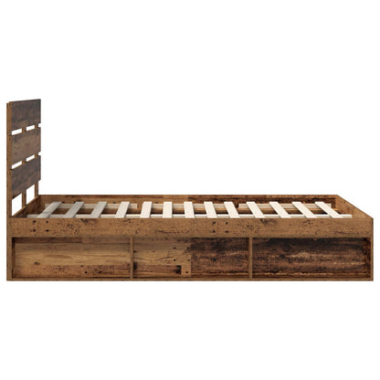 Struttura del letto Legno vecchio 120 x 200 cm Pino massello | homemem39