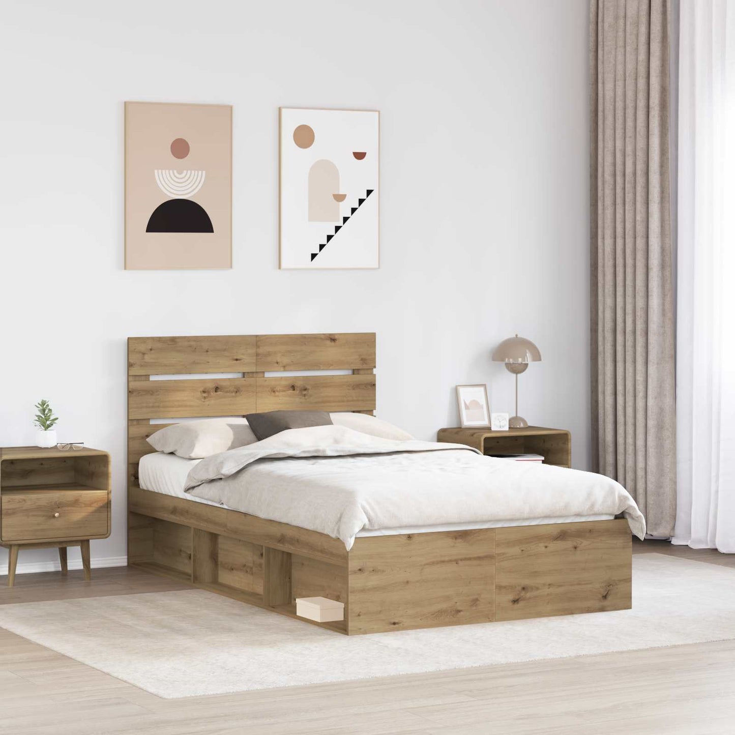 Struttura del letto Rovere Artigianale 120 x 200 cm | homemem39