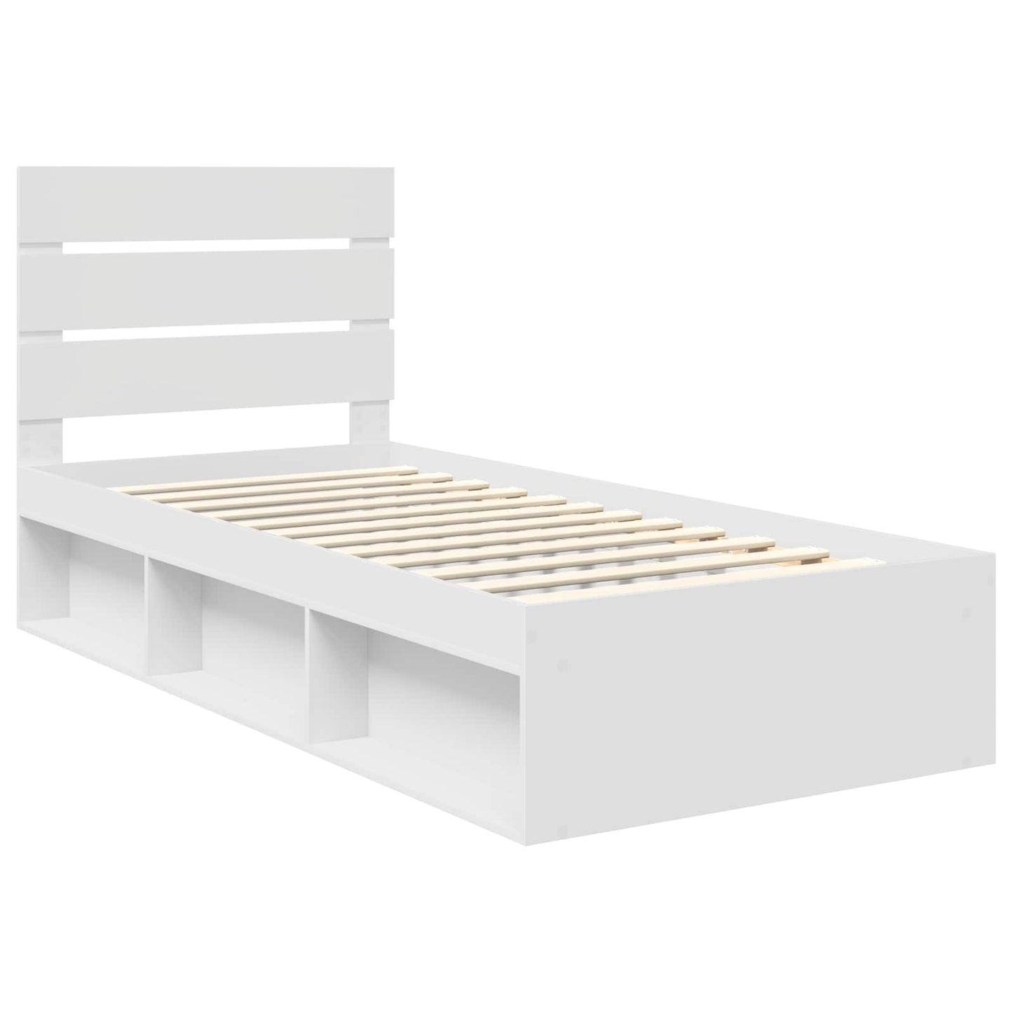 Struttura del letto Bianco 100 x 200 cm Pino massello | homemem39