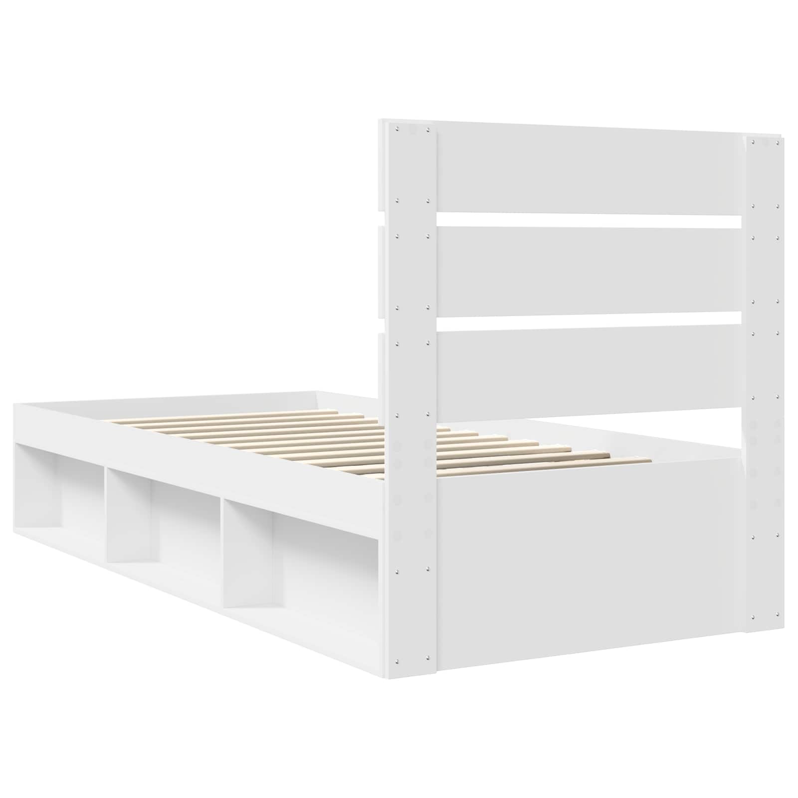 Struttura del letto Bianco 100 x 200 cm Pino massello | homemem39