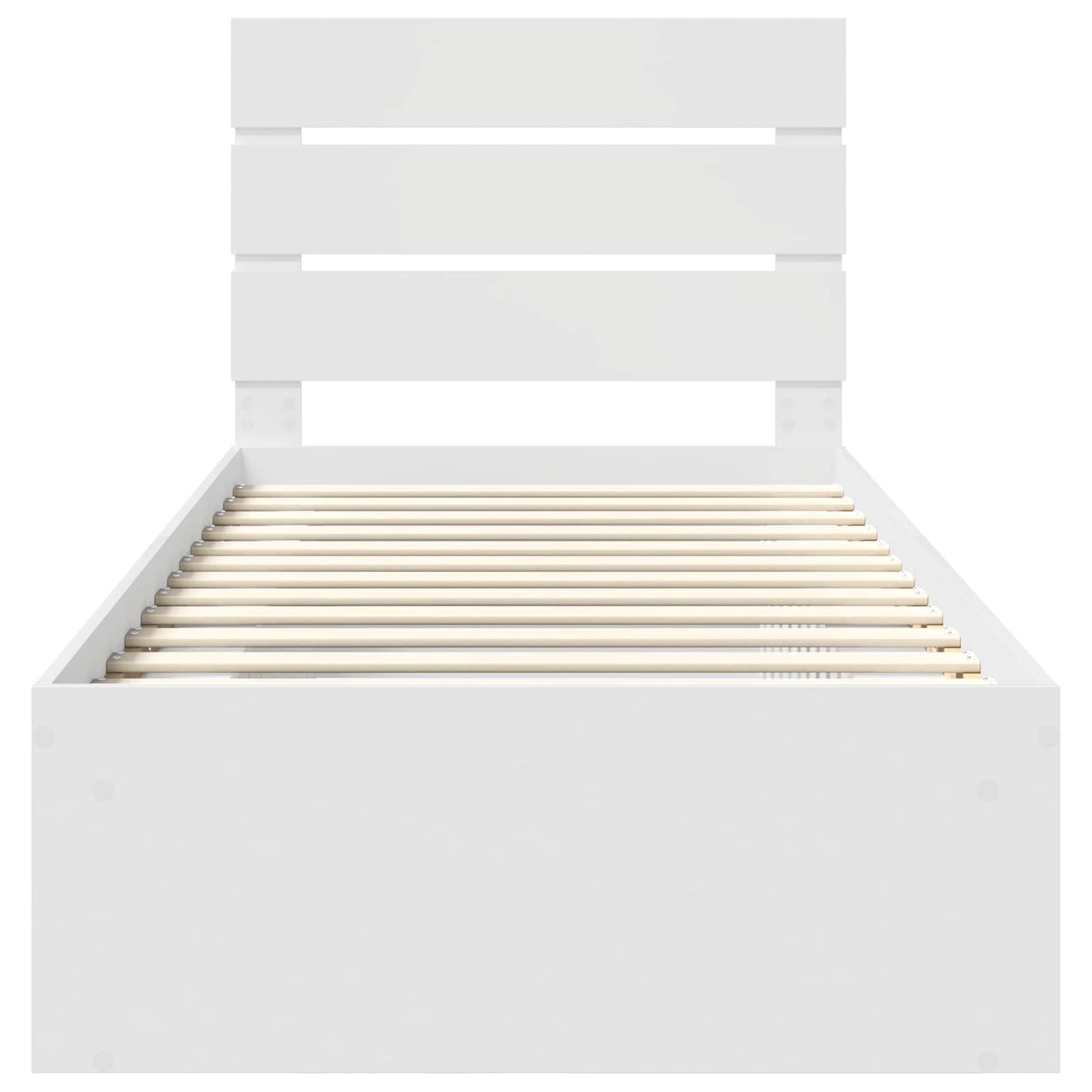 Struttura del letto Bianco 100 x 200 cm Pino massello | homemem39