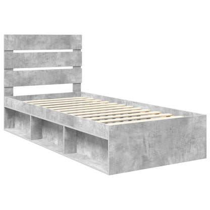 Struttura del letto Grigio Concretè 100 x 200 cm Pino massello | homemem39