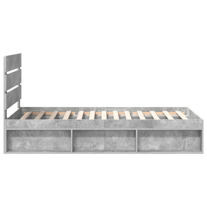 Struttura del letto Grigio Concretè 100 x 200 cm Pino massello | homemem39