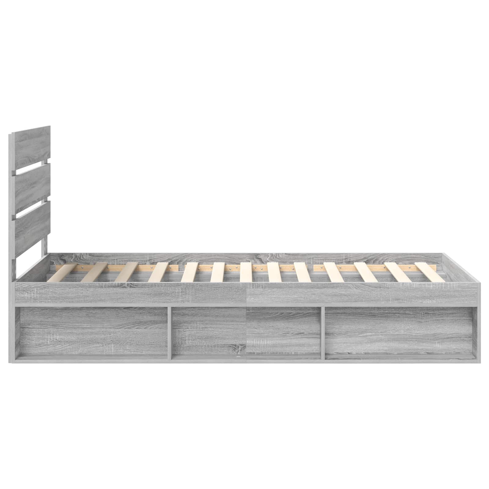 Struttura del letto Grigio Sonoma 100 x 200 cm Pino massello | homemem39