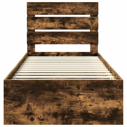 Struttura del letto Rovere fumé 90 x 200 cm Pino massello | homemem39