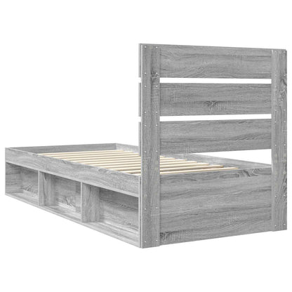 Struttura del letto Grigio Sonoma 90 x 200 cm Pino massello | homemem39