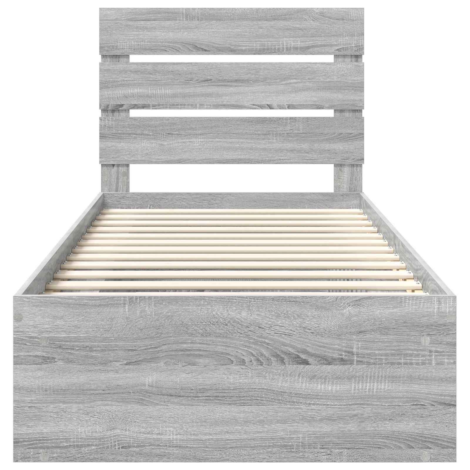 Struttura del letto Grigio Sonoma 90 x 200 cm Pino massello | homemem39